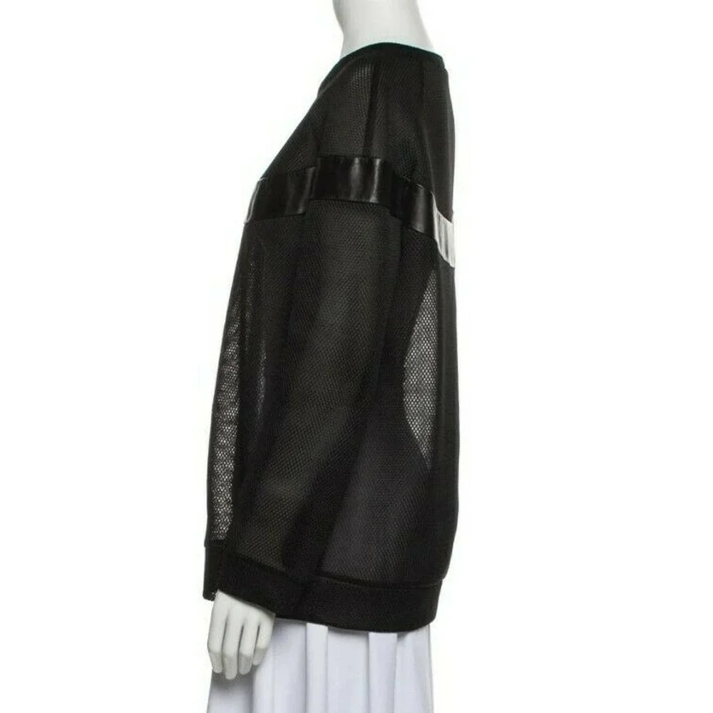 Zeynep Arcay Crew Neck Long Sleeve Pullover Sweatshirt Top Black Sz US 6 (B4 - Picture 2 of 5